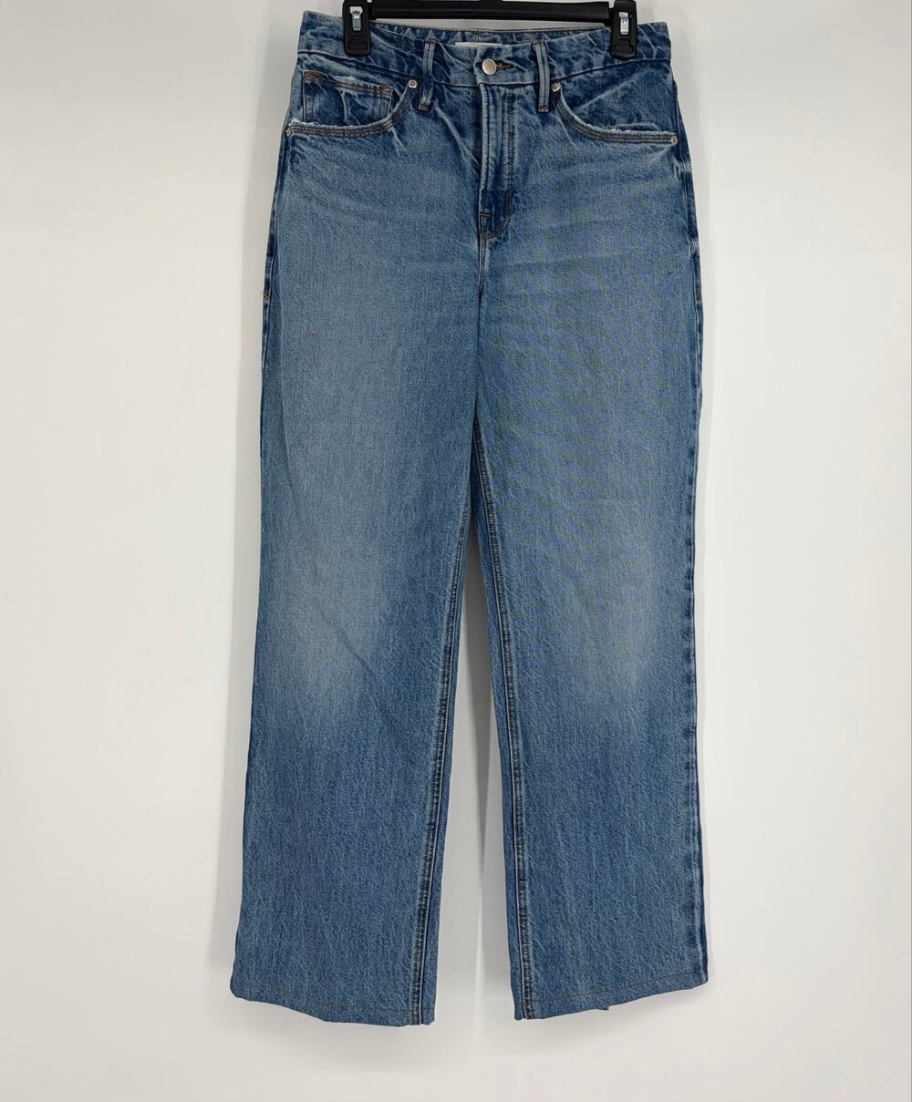 Good American Good Low Rise '90s split back hem jeans